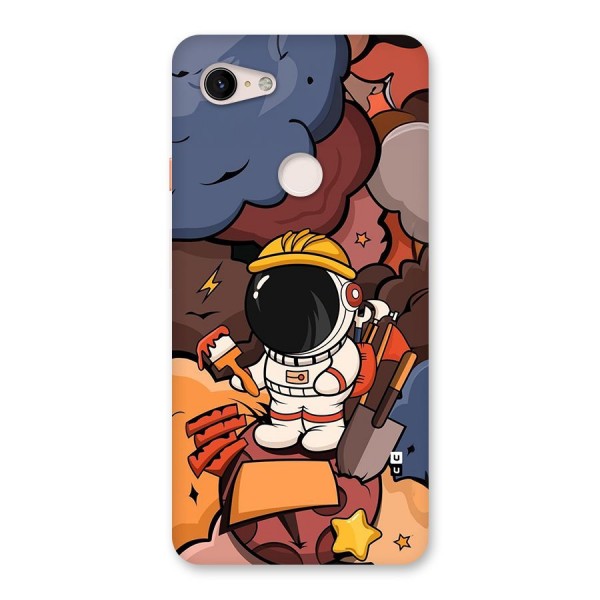 Comic Space Astronaut Back Case for Google Pixel 3 XL