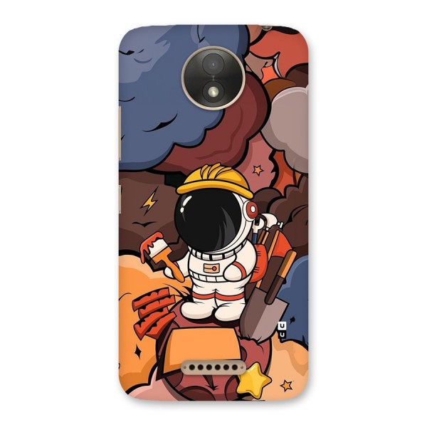 Comic Space Astronaut Back Case for Moto C Plus