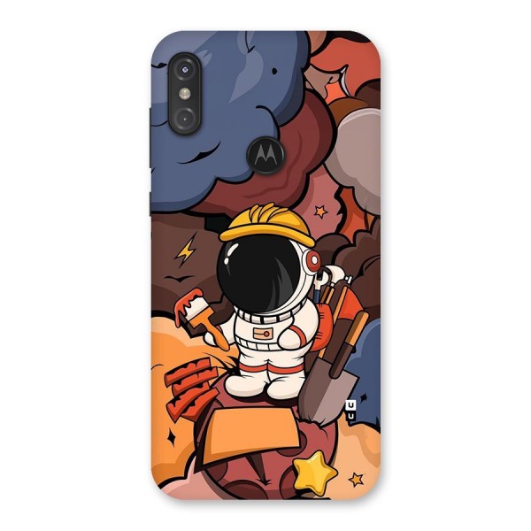 Comic Space Astronaut Back Case for Motorola One Power