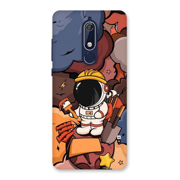 Comic Space Astronaut Back Case for Nokia 5.1