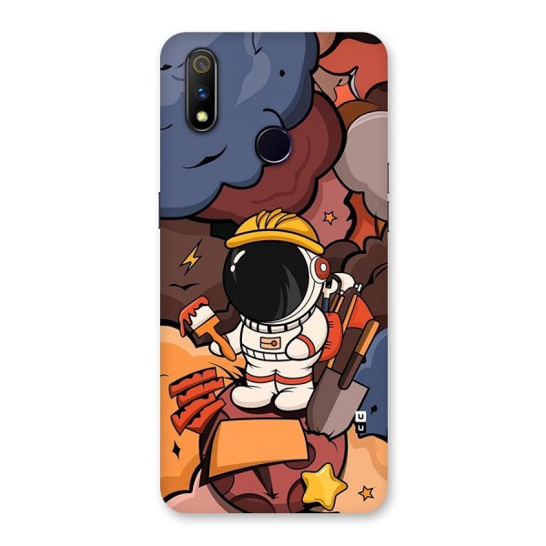 Comic Space Astronaut Back Case for Realme 3 Pro