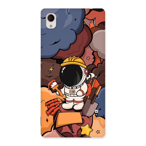 Comic Space Astronaut Back Case for Xperia M4 Aqua