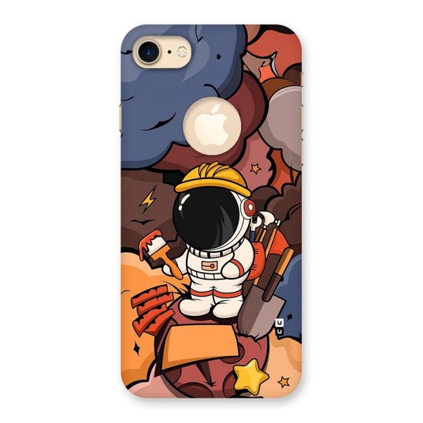 Comic Space Astronaut Back Case for iPhone 8 Logo Cut