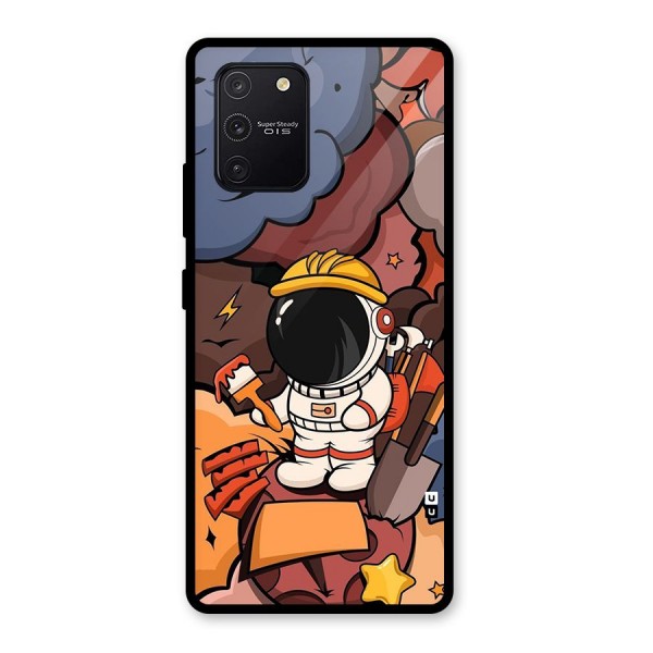 Comic Space Astronaut Glass Back Case for Galaxy S10 Lite