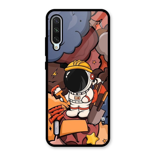 Comic Space Astronaut Glass Back Case for Mi A3