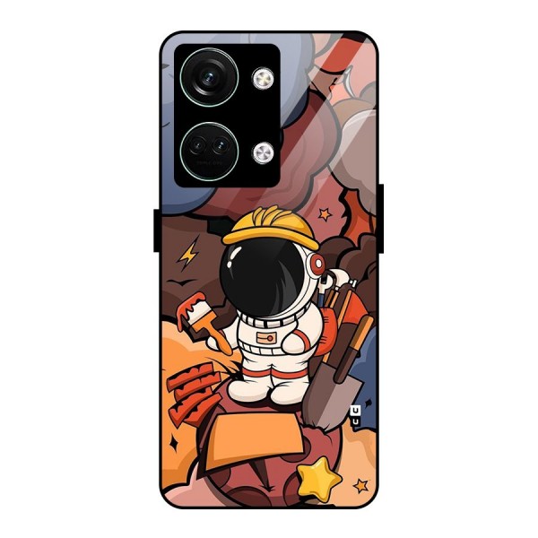 Comic Space Astronaut Glass Back Case for Oneplus Nord 3