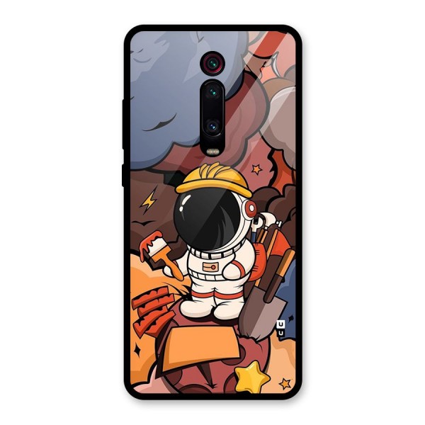 Comic Space Astronaut Glass Back Case for Redmi K20 Pro