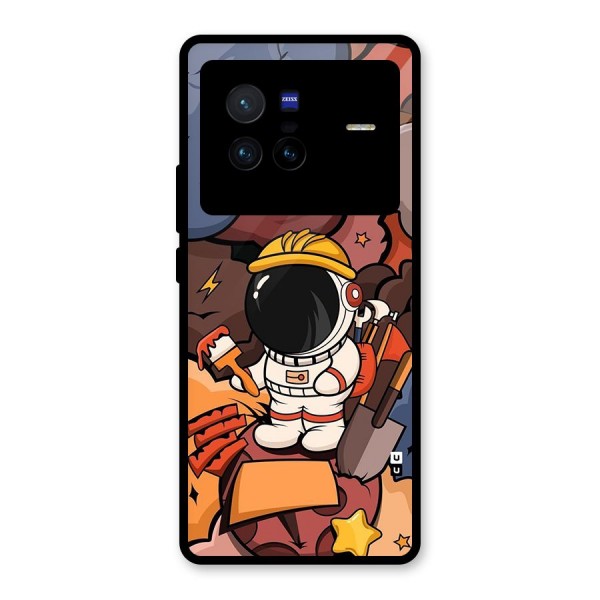 Comic Space Astronaut Glass Back Case for Vivo X80