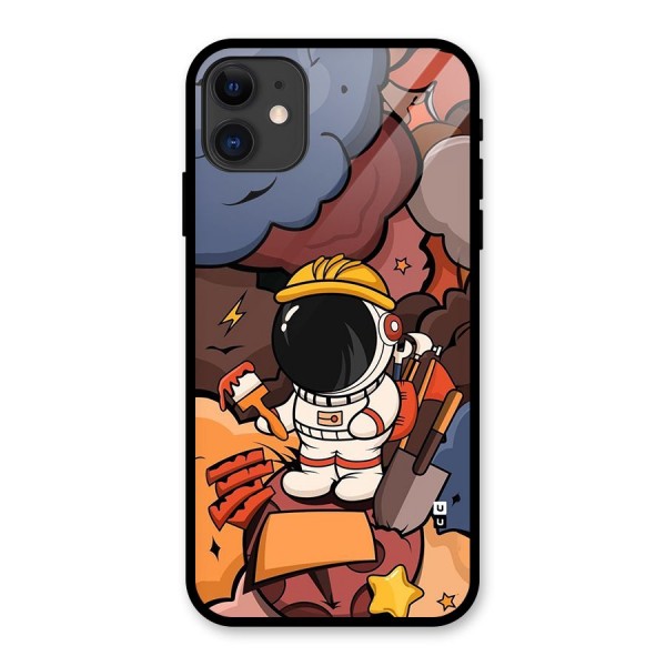 Comic Space Astronaut Glass Back Case for iPhone 11