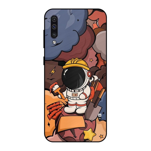 Comic Space Astronaut Metal Back Case for Galaxy A50s