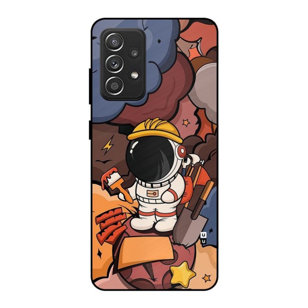 Comic Space Astronaut Metal Back Case for Galaxy A52