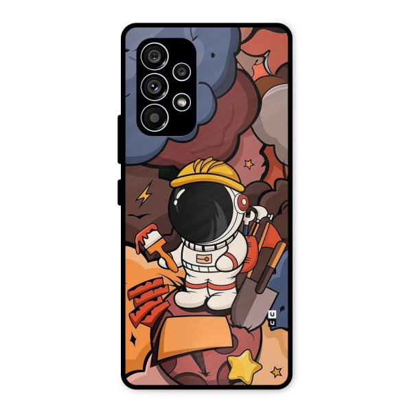 Comic Space Astronaut Metal Back Case for Galaxy A53 5G