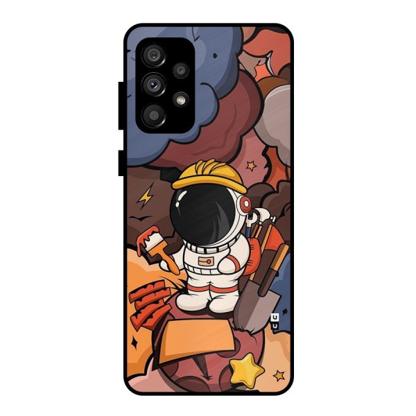 Comic Space Astronaut Metal Back Case for Galaxy A73 5G