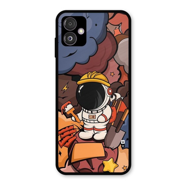 Comic Space Astronaut Metal Back Case for Galaxy F14