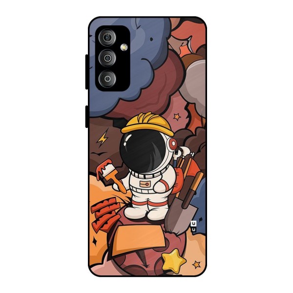 Comic Space Astronaut Metal Back Case for Galaxy F23