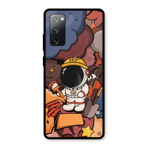 Comic Space Astronaut Metal Back Case for Galaxy S20 FE