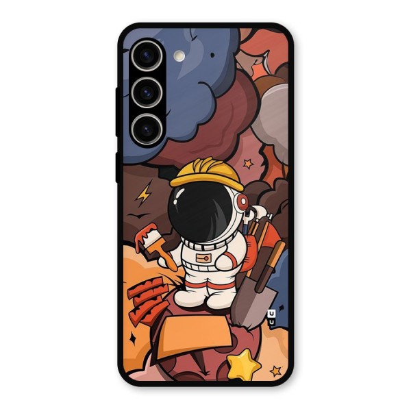 Comic Space Astronaut Metal Back Case for Galaxy S23 Plus