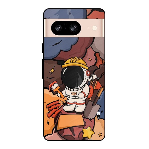 Comic Space Astronaut Metal Back Case for Google Pixel 8