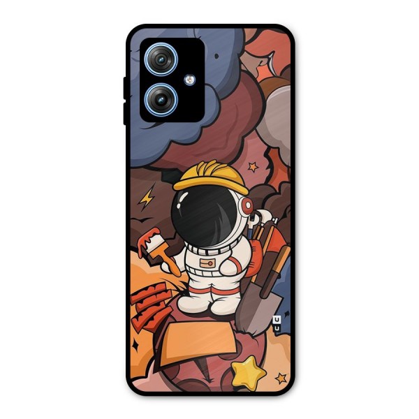 Comic Space Astronaut Metal Back Case for Moto G54