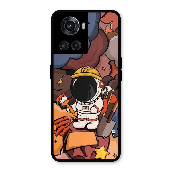 Comic Space Astronaut Metal Back Case for OnePlus 10R