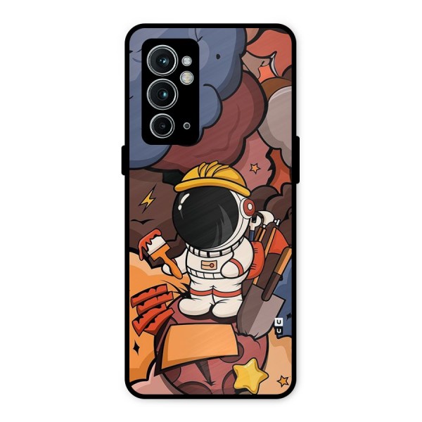 Comic Space Astronaut Metal Back Case for OnePlus 9RT 5G