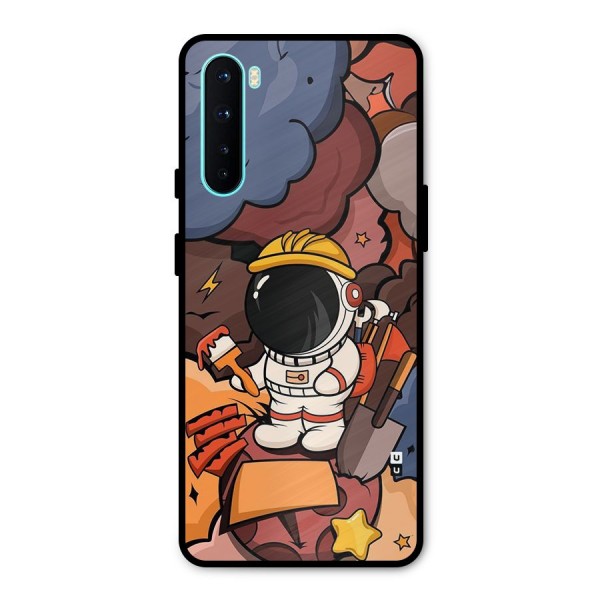 Comic Space Astronaut Metal Back Case for OnePlus Nord