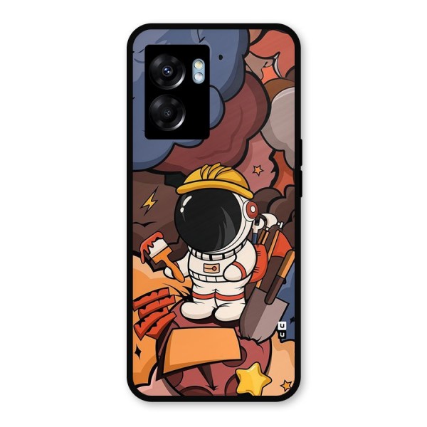 Comic Space Astronaut Metal Back Case for Oppo K10 (5G)