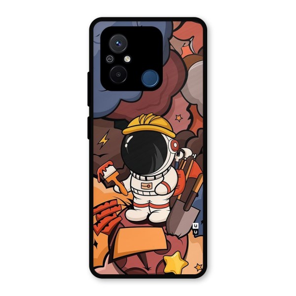 Comic Space Astronaut Metal Back Case for Poco C55