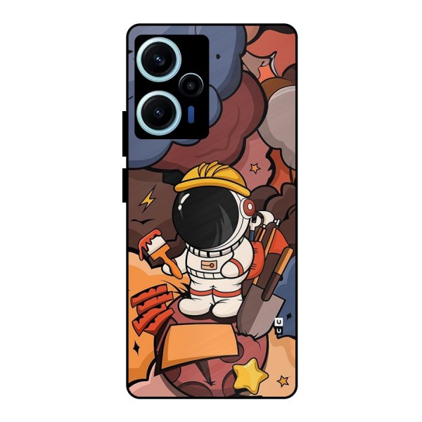 Comic Space Astronaut Metal Back Case for Poco F5