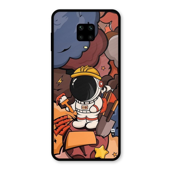 Comic Space Astronaut Metal Back Case for Poco M2 Pro