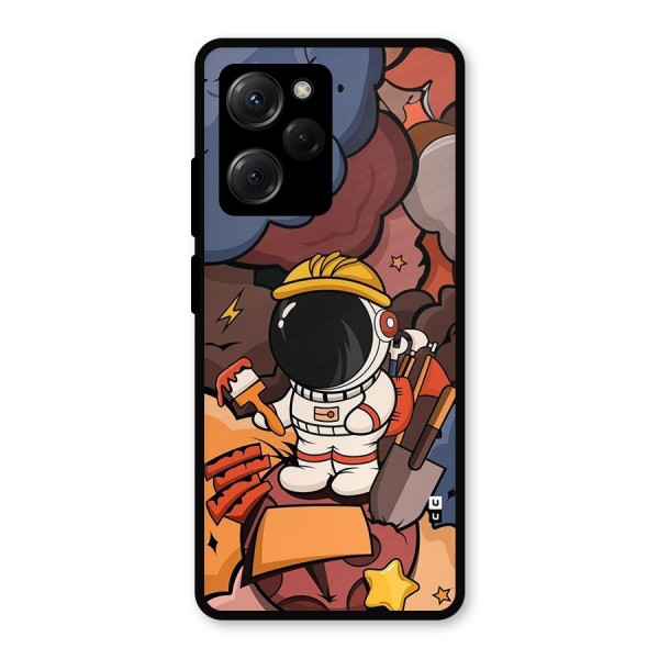 Comic Space Astronaut Metal Back Case for Poco X5 Pro