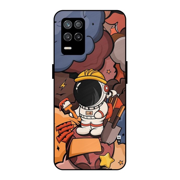 Comic Space Astronaut Metal Back Case for Realme 9 5G