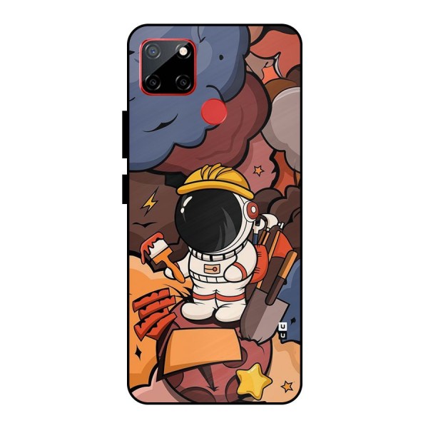 Comic Space Astronaut Metal Back Case for Realme C12