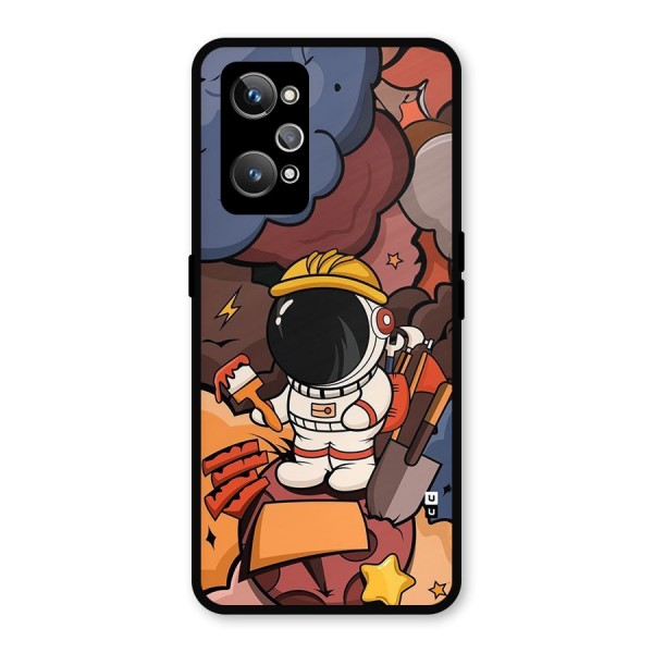 Comic Space Astronaut Metal Back Case for Realme GT 2