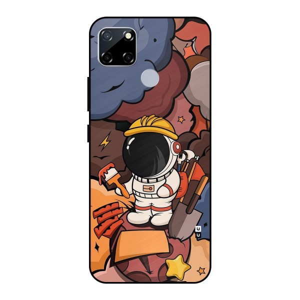 Comic Space Astronaut Metal Back Case for Realme Narzo 20