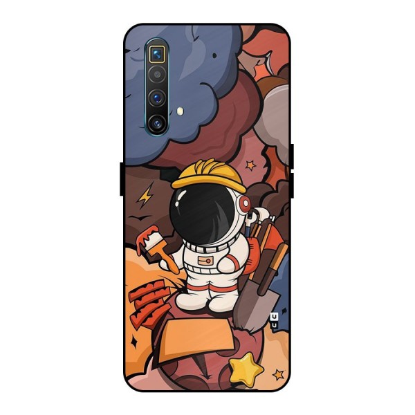 Comic Space Astronaut Metal Back Case for Realme X3 SuperZoom