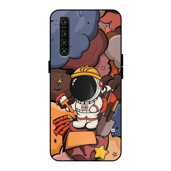 Comic Space Astronaut Metal Back Case for Realme XT