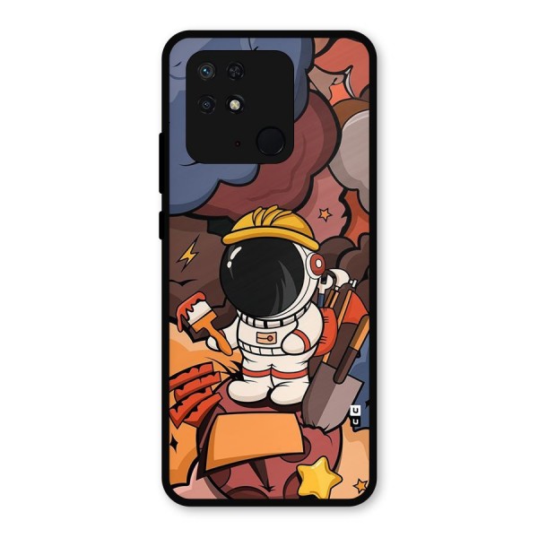 Comic Space Astronaut Metal Back Case for Redmi 10 Power