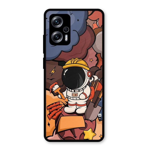 Comic Space Astronaut Metal Back Case for Redmi K50i