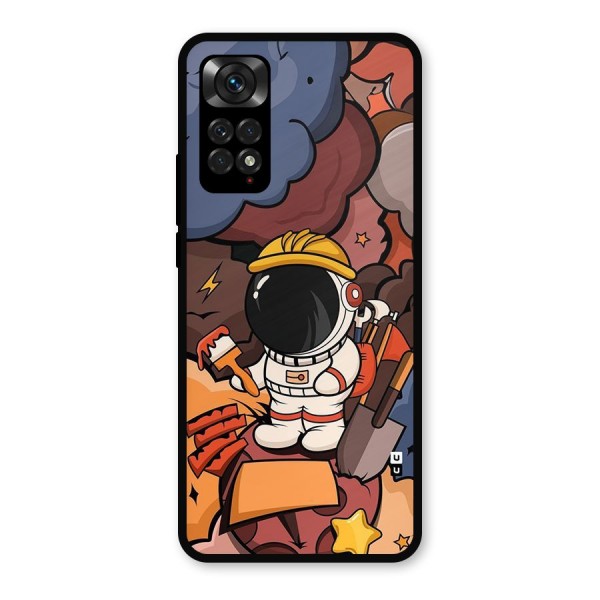 Comic Space Astronaut Metal Back Case for Redmi Note 11