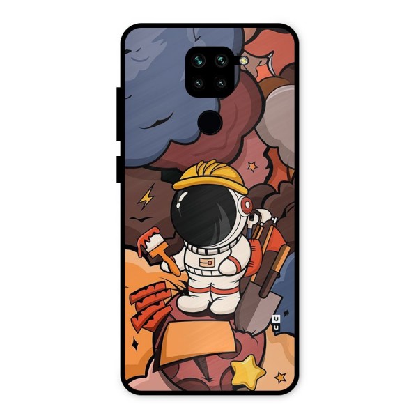 Comic Space Astronaut Metal Back Case for Redmi Note 9