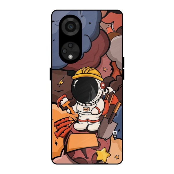 Comic Space Astronaut Metal Back Case for Reno8 T 5G