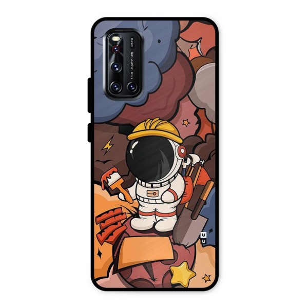 Comic Space Astronaut Metal Back Case for Vivo V19