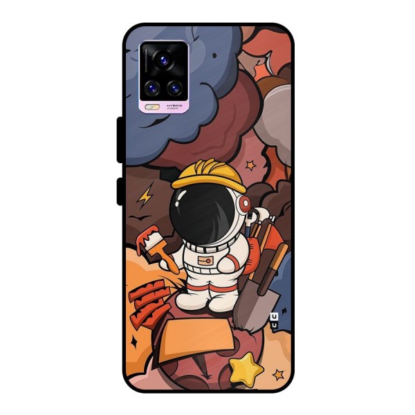 Comic Space Astronaut Metal Back Case for Vivo V20 Pro