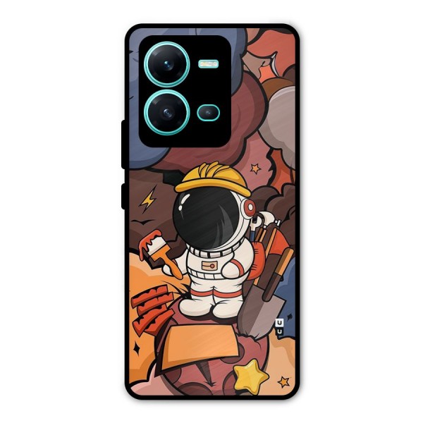 Comic Space Astronaut Metal Back Case for Vivo V25