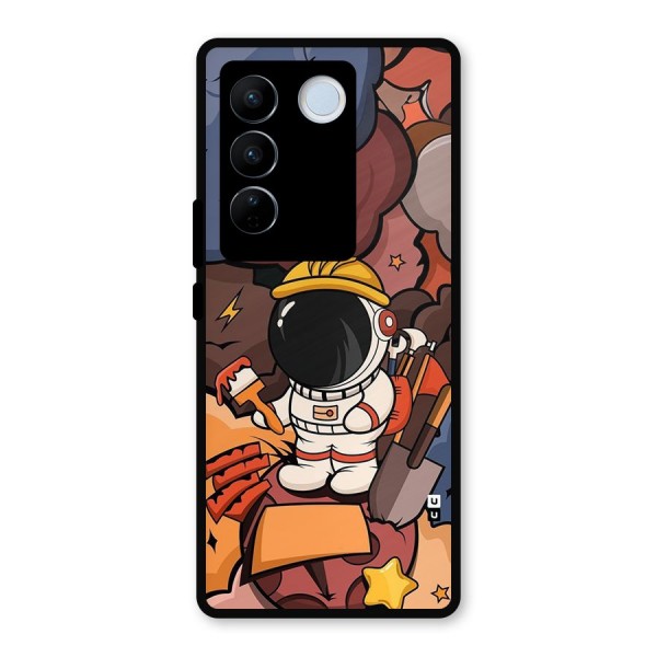 Comic Space Astronaut Metal Back Case for Vivo V27