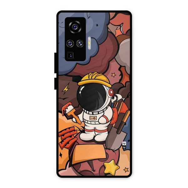 Comic Space Astronaut Metal Back Case for Vivo X50 Pro