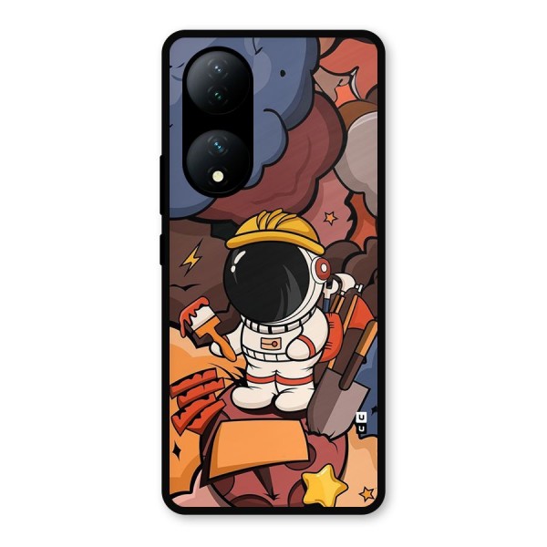 Comic Space Astronaut Metal Back Case for Vivo Y100