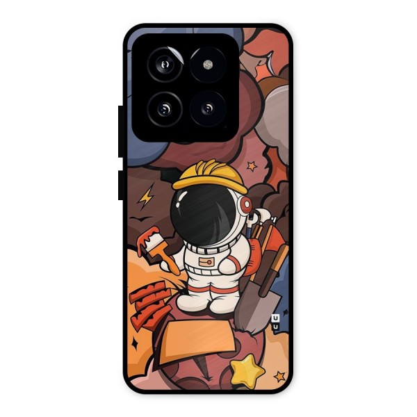 Comic Space Astronaut Metal Back Case for Xiaomi 14