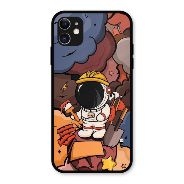 Comic Space Astronaut Metal Back Case for iPhone 11